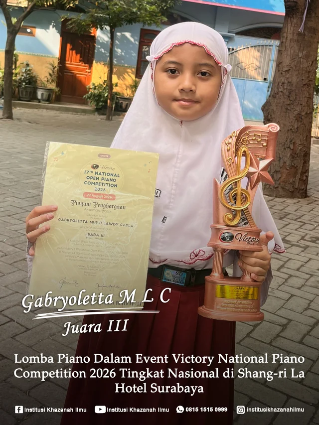 Dokumentasi prestasi Khazanah Ilmu, foto 9. Keterangan prestasi tercantum pada poster.
