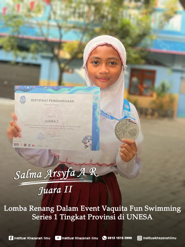 Dokumentasi prestasi Khazanah Ilmu, foto 11. Keterangan prestasi tercantum pada poster.