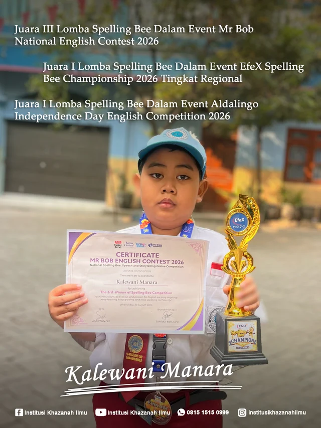 Dokumentasi prestasi Khazanah Ilmu, foto 17. Keterangan prestasi tercantum pada poster.