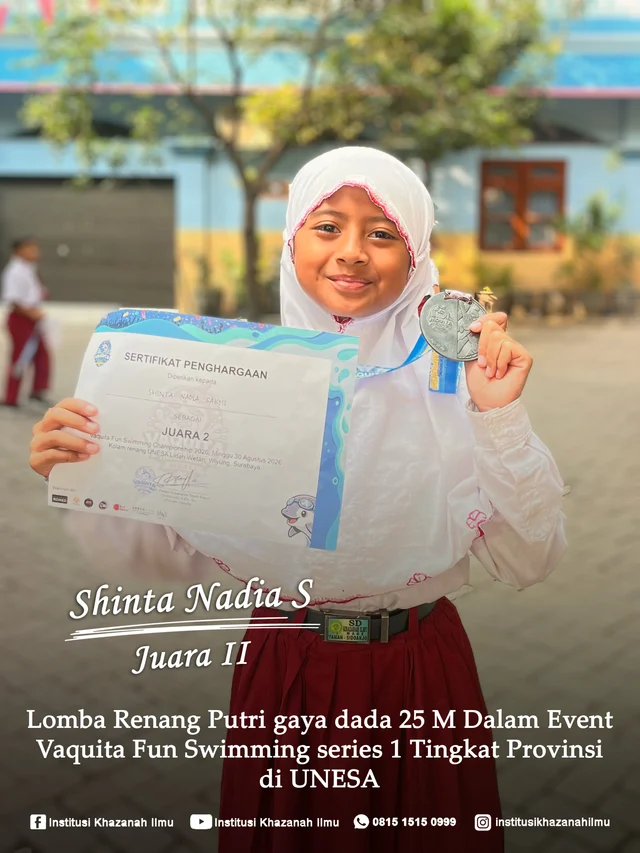 Dokumentasi prestasi Khazanah Ilmu, foto 10. Keterangan prestasi tercantum pada poster.