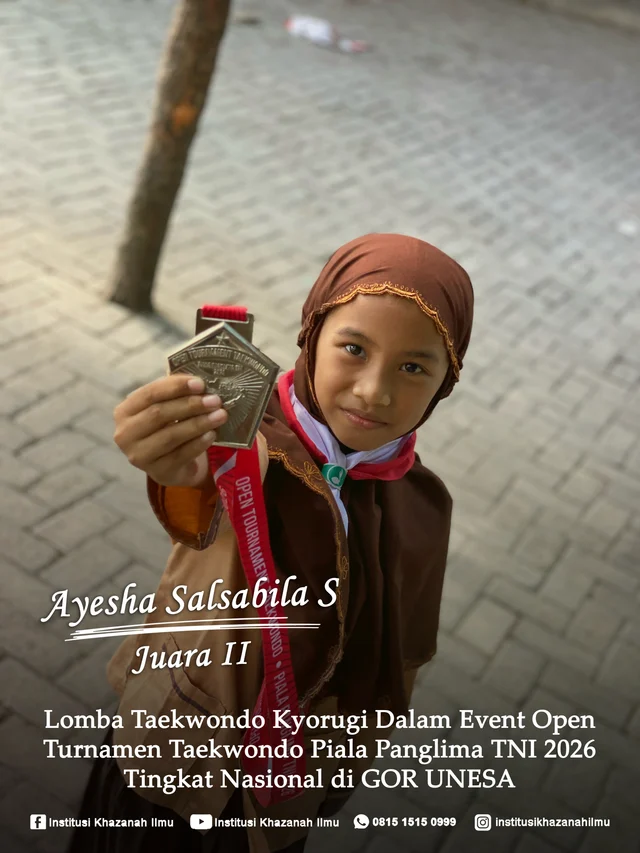 Dokumentasi prestasi Khazanah Ilmu, foto 15. Keterangan prestasi tercantum pada poster.