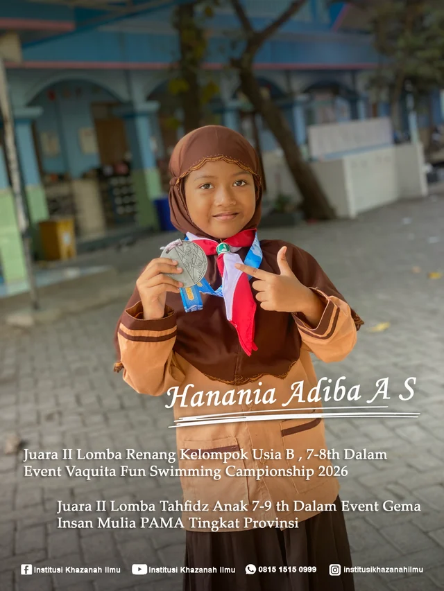 Dokumentasi prestasi Khazanah Ilmu, foto 14. Keterangan prestasi tercantum pada poster.